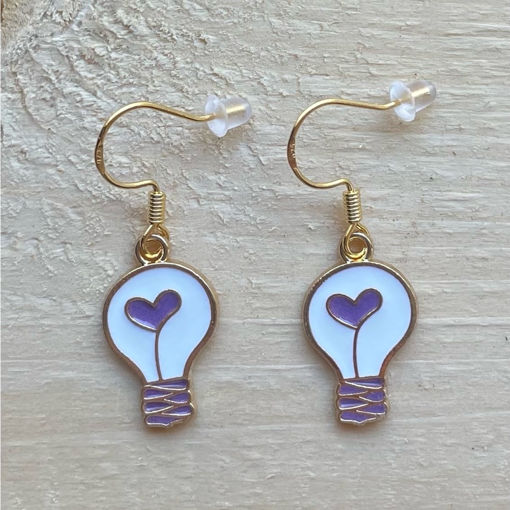 Gold Plated Edison Lightbulb Earrings